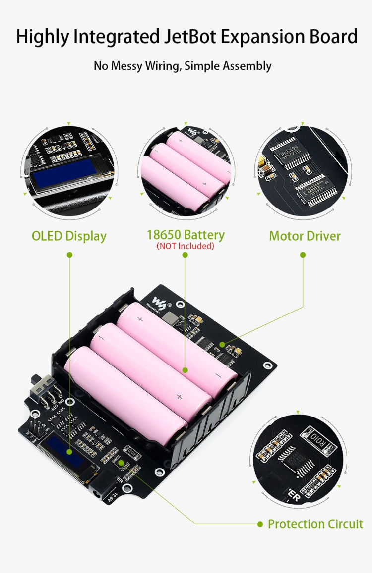 Waveshare JetBot AI Kit, robot AI basado en Jetson Nano, Based on Jetson Nano
