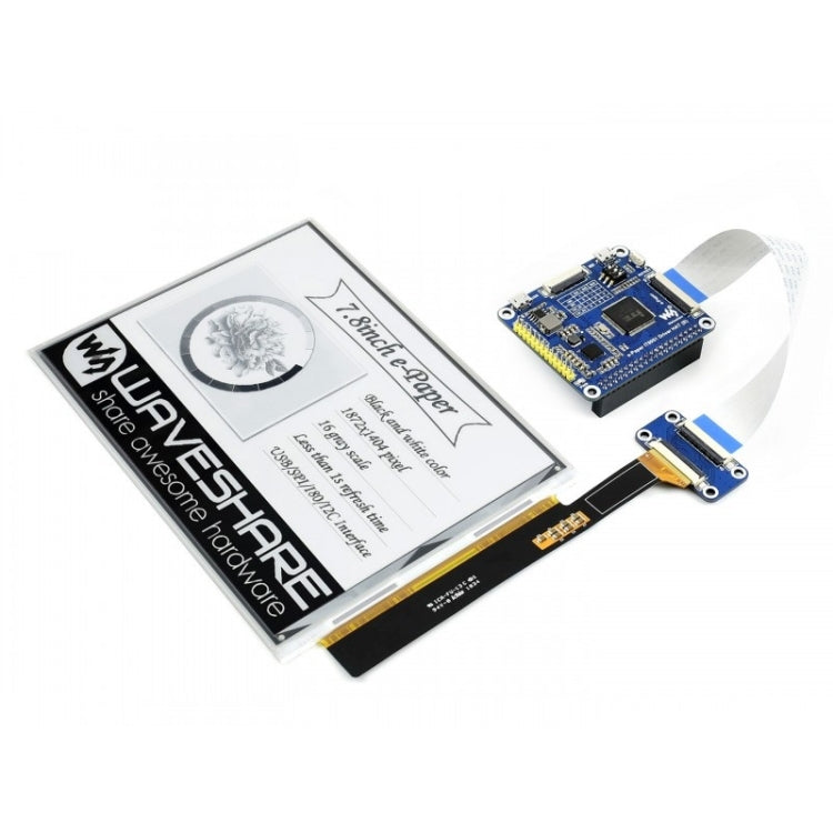 Waveshare HAT de pantalla de tinta electrónica de 7,8 pulgadas 1872x 1404 para Raspberry Pi, 7.8 inch