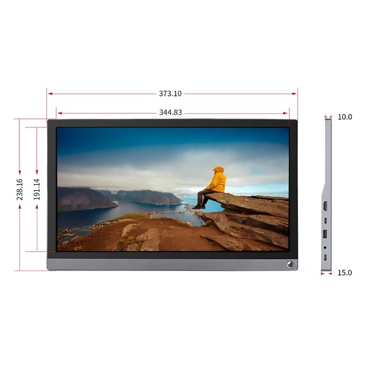 Waveshare Monitor táctil IPS portátil universal Full HD de 15,6 pulgadas 1920x1080, puerto HD/Tipo-C, 15.6 inch / 16527