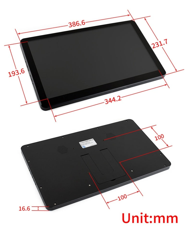 Waveshare 15.6 pulgadas 1920x1080 IPS HDMI LCD (H) Pantalla táctil capacitiva con estuche, 15.6 inch / 16418
