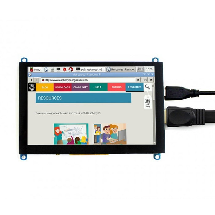 Pantalla táctil WAVESHARE de 5 pulgadas HDMI LCD (H) 800x480 para Raspberry Pi compatible con varios sistemas
