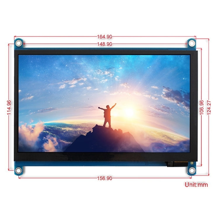 WAVESHARE 7 pulgadas HDMI LCD (H) IPS 1024x600 Pantalla táctil capacitiva, 7 inch