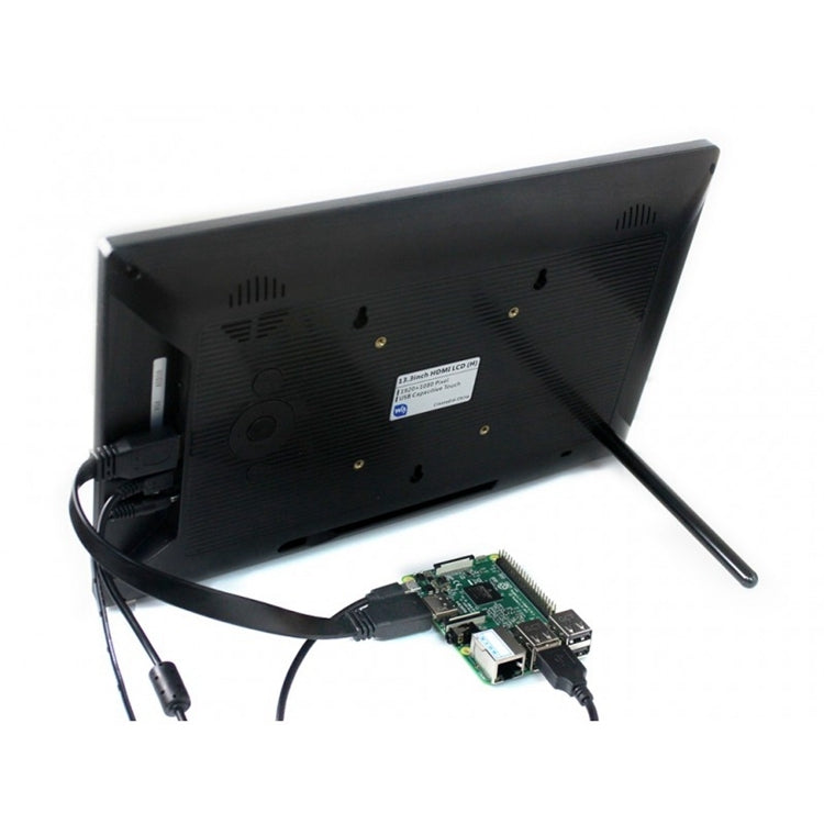 Pantalla táctil capacitiva WAVESHARE LCD HDMI (H) de 13,3 pulgadas con cubierta de vidrio templado, compatible con múltiples mini-PC, múltiples sistemas, Capacitive Touch Screen LCD