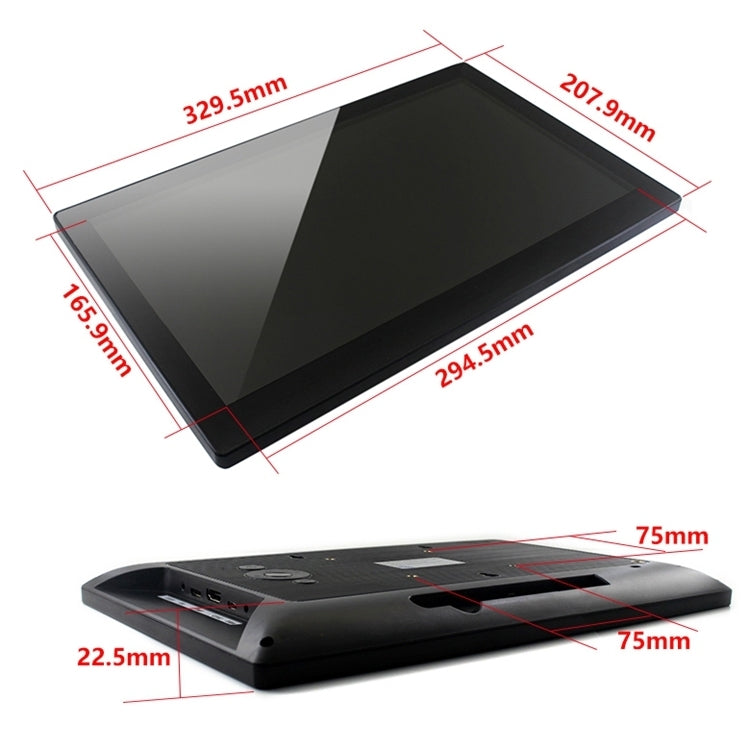 Pantalla táctil capacitiva WAVESHARE LCD HDMI (H) de 13,3 pulgadas con cubierta de vidrio templado, compatible con múltiples mini-PC, múltiples sistemas, Capacitive Touch Screen LCD