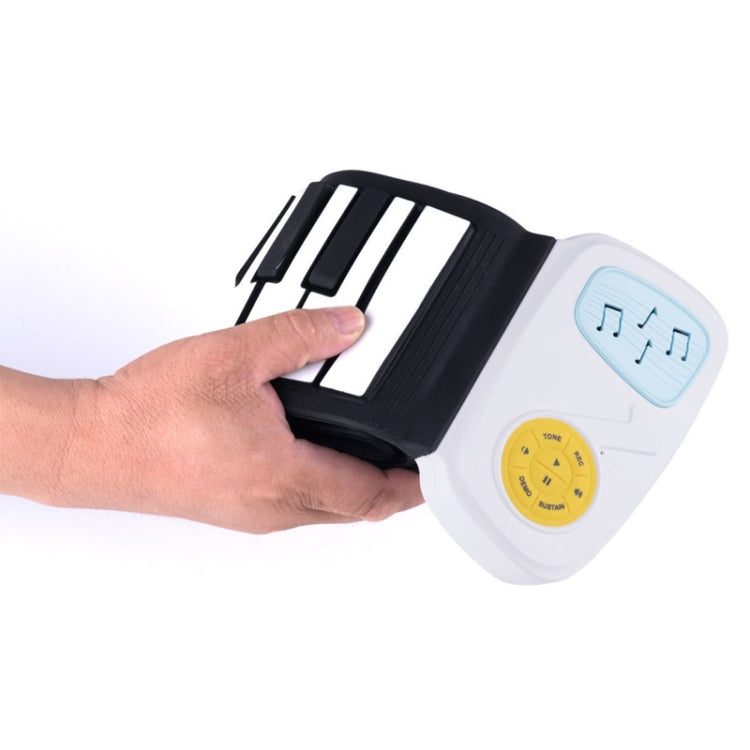 Piano electrónico para niños de silicona con rollo de mano de 49 teclas, colored