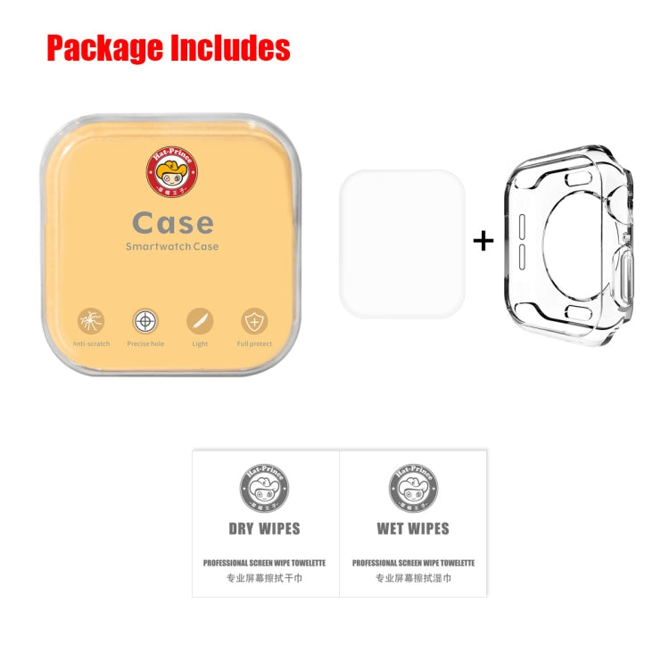 ENKAY Hat-Prince 2 en 1 Carcasa protectora semirrevestida de TPU + Protector de pantalla HD curvo con curvatura por calor PET de pantalla completa 3D para Apple Watch Series 4 44 mm, F Apple Watch Series 6 / 5 / 4 / SE 3 / SE 2 / SE 1 44mm